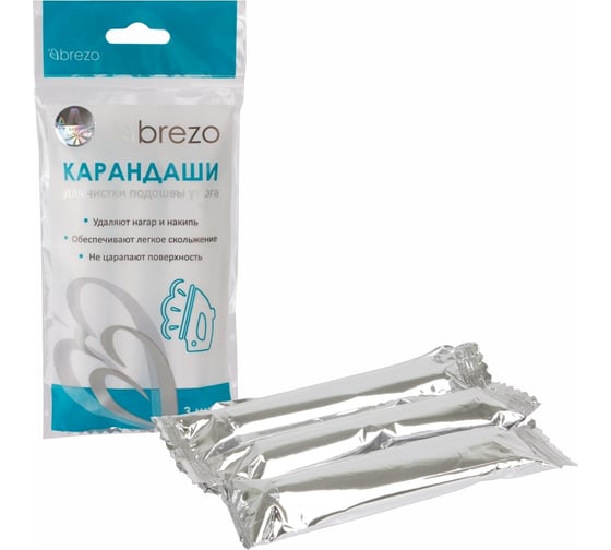 Изображение товара Набор карандашей для чистки подошвы утюга BREZO 25 г., 3 шт. 97492