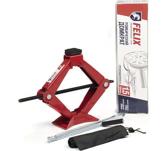 Изображение товара Винтовой ромбический домкрат FELIX 411040122