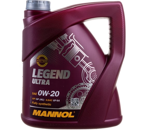 Изображение товара Синтетическое моторное масло MANNOL LEGEND ULTRA 0W20 4 л. 0W-20 79184
