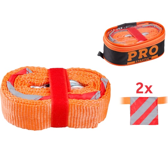 Изображение товара Буксировочный трос STARTUL с флажками, 3,5 т, 4 м PRO-9043