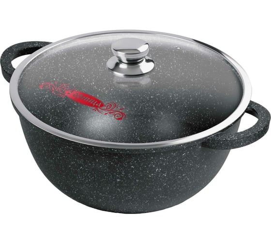 Изображение товара Казан Горница Гранит 10 л, 320/185 мм, литая ручка, с крышкой СП2537