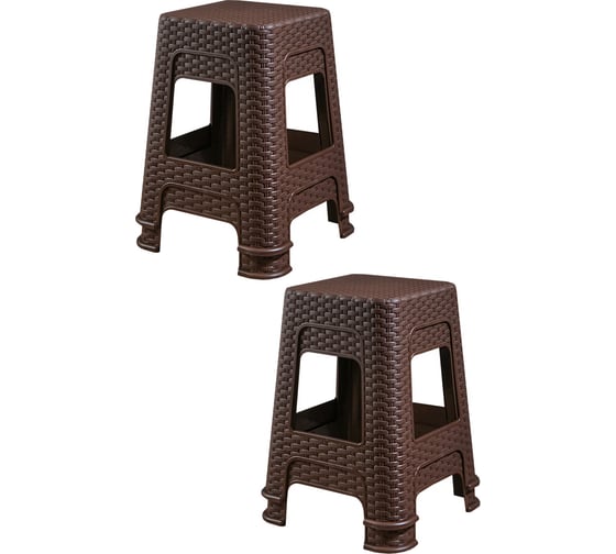 Изображение товара Табурет Violet Ротанг высота 45 см, коричневый, 4 шт. N-Tab/4-2202-01