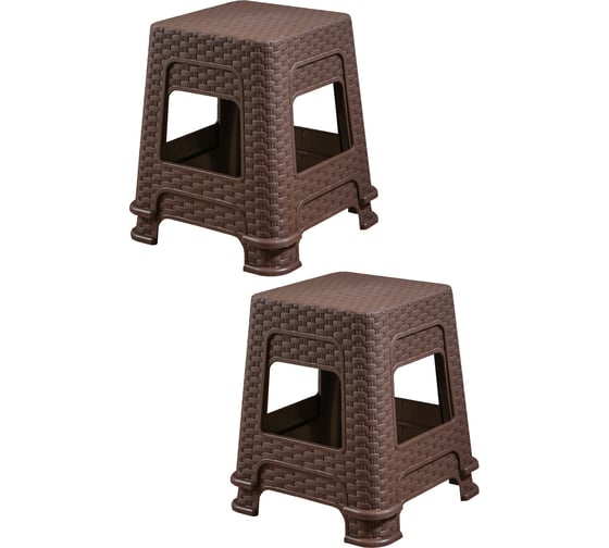Изображение товара Табурет Violet Ротанг высота 33 см, коричневый, 4 шт. N-Tab/4-2201-01