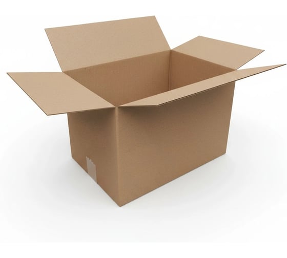 Изображение товара Картонная коробка ВОЛГА ПОЛИМЕР, гофрокороб 4-х клапанный, 60x40x40 см, Т-24, профиль В, бурый, 10 шт. Т556