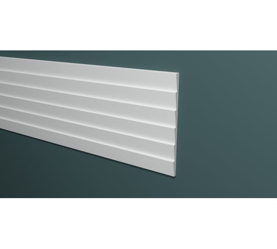 Изображение товара Панель стеновая "Грани" ударопрочная, влагостойкая, под покраску Decor-Dizayn 180x10x3000 мм DD906 (3m)