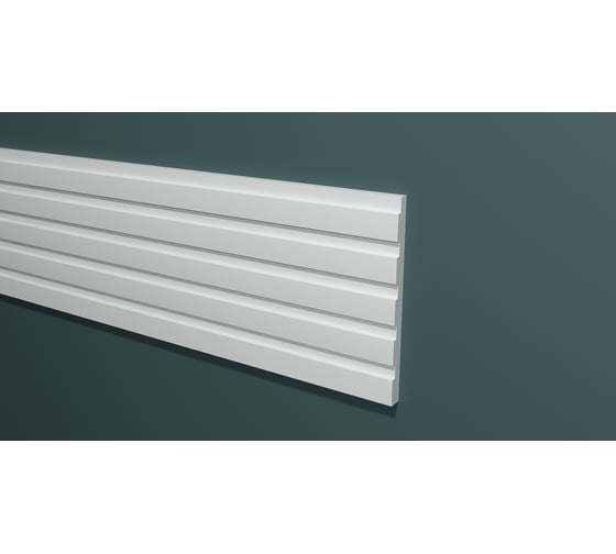 Изображение товара Панель стеновая "Грани" ударопрочная, влагостойкая, под покраску Decor-Dizayn 150x10x3000 мм DD904 (3m)