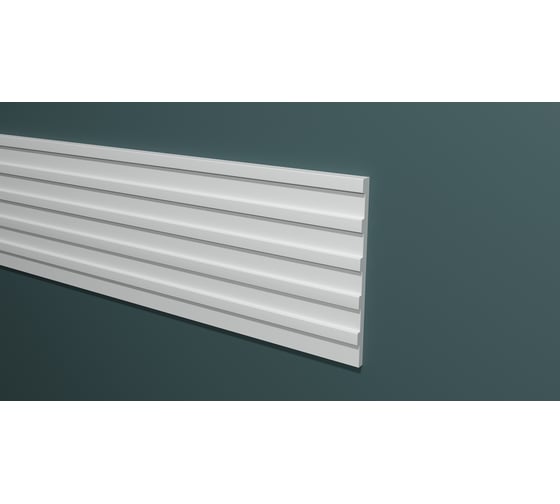 Изображение товара Панель стеновая "Грани" ударопрочная, влагостойкая, под покраску Decor-Dizayn 150x10x3000 мм DD901 (3m)