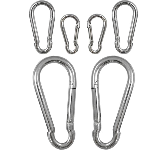 Изображение товара Набор карабинов SOLARIS 6 мм - 2 шт., 8 мм - 2 шт., 12 мм - 2 шт. S6210