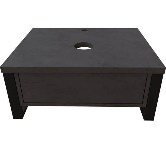 Изображение товара Тумба под раковину в ванную 1Marka GRUNGE LOFT 60 см подвесная бетон темно-серый Ц0000001581