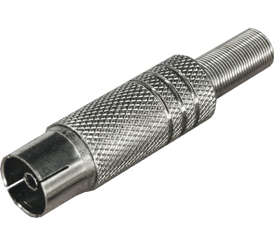 Изображение товара Антенный штекер гнездо ТВ PROCONNECT никель c пружиной 100 шт 05-2014-4