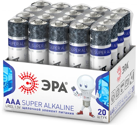Изображение товара Батарейка ЭРА LR03-20 bulk SUPER Alkaline, Б0054622
