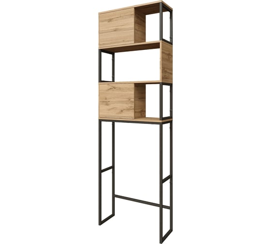 Изображение товара Шкаф 1Marka в ванную над стиральной машиной Grunge Loft 200х66 см Напольный, цвет Дуб вотан, Ц0000005249