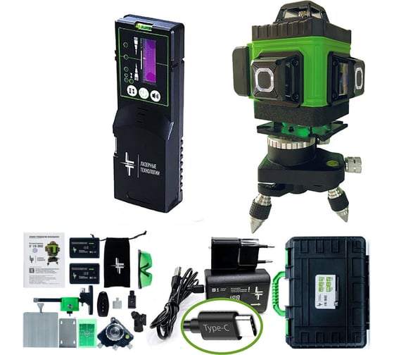 Изображение товара Профессиональный лазерный уровень LT L16-360Z с отражателем лазерного луча L16-360Z/ОТР