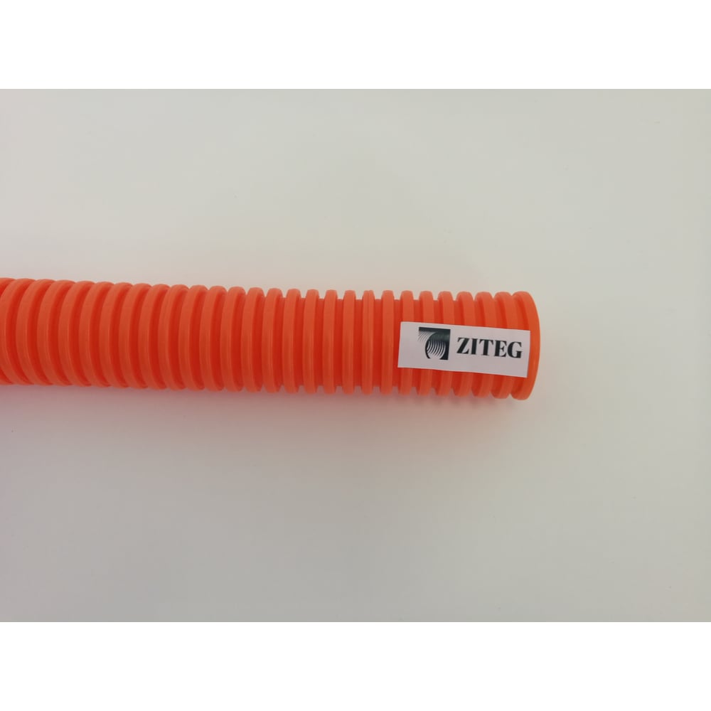 Изображение товара Гофрированная труба ПНД ZITEG D32мм 50м оранжевая для водопровода и дренажа