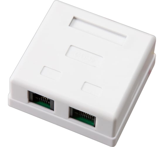 Изображение товара Комбинированная внешняя розетка REXANT RJ-45(8P-8C) + RJ-11(6P-4C), UTP 03-0120