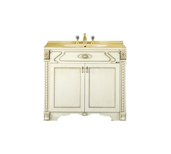 Изображение товара Тумба Misty Афина - 80 прямая, бежевая патина/столешница Л-Афи01080-033Пр