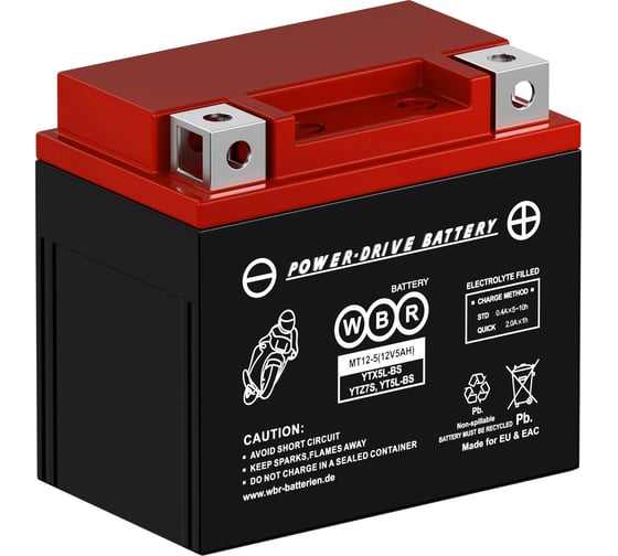 Изображение товара Мото аккумулятор WBR MT12-5 MF УТ-00002664