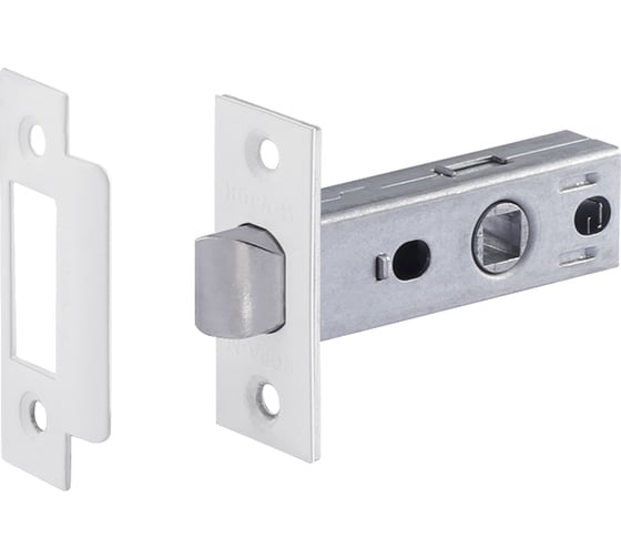 Изображение товара Дверная врезная защелка НОРА-М С-45 белый 18290