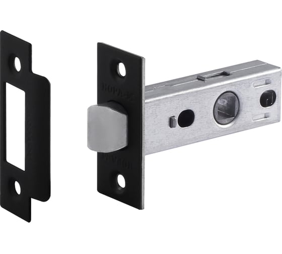 Изображение товара Дверная врезная защелка НОРА-М С-45 черный 18289