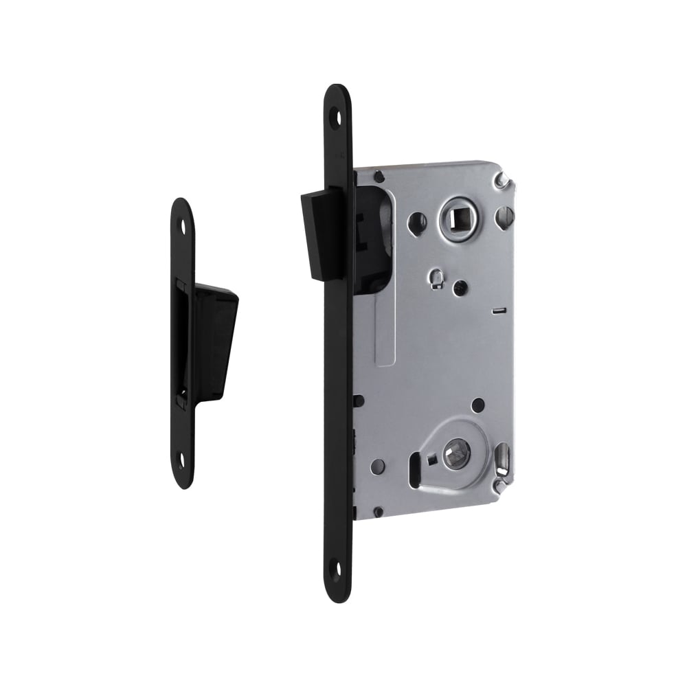 Изображение товара Врезная магнитная защелка НОРА-М 13М-90 черный для межкомнатных дверей