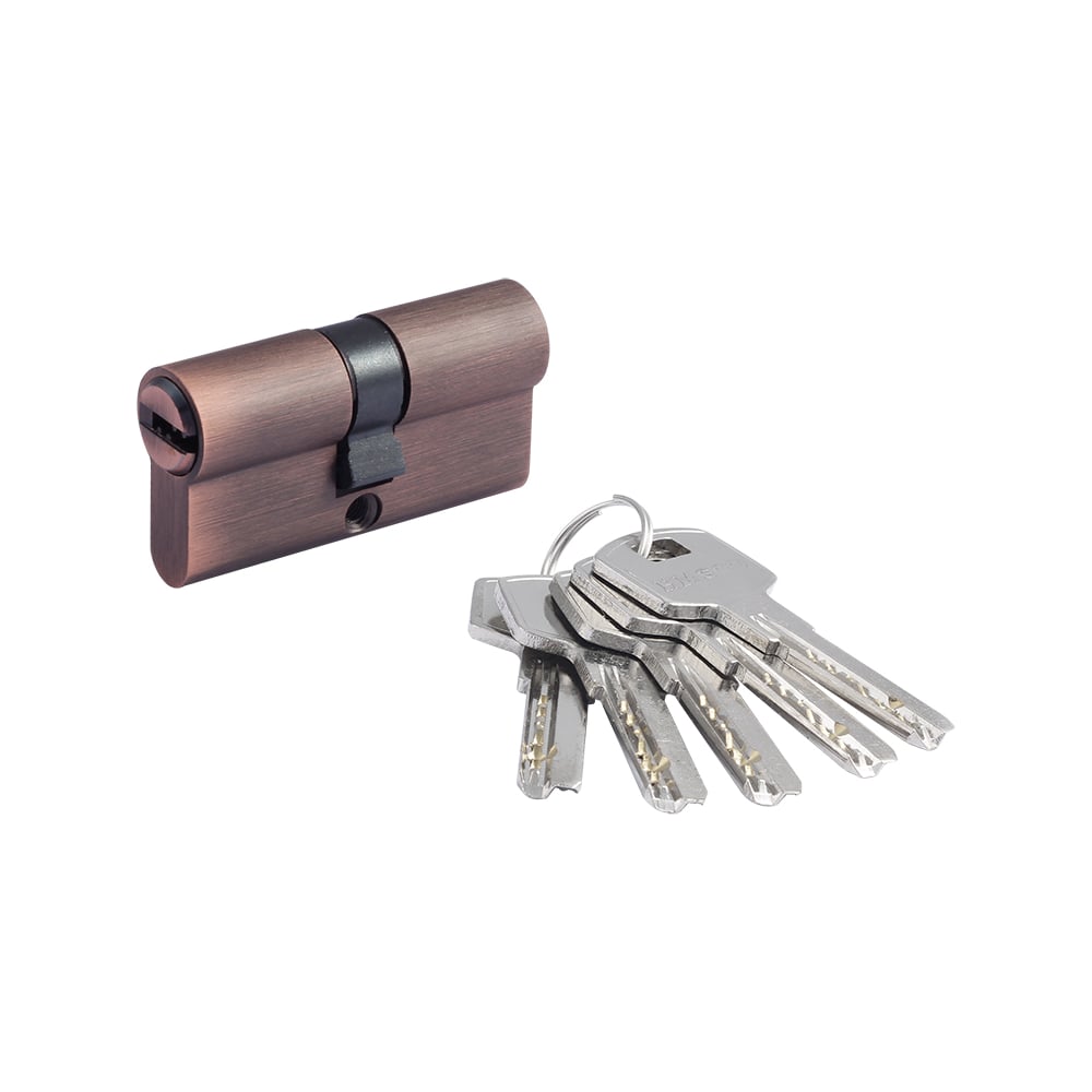 Изображение товара Цилиндровый механизм НОРА-М ECO Z ЛП-60 30-30 старая медь