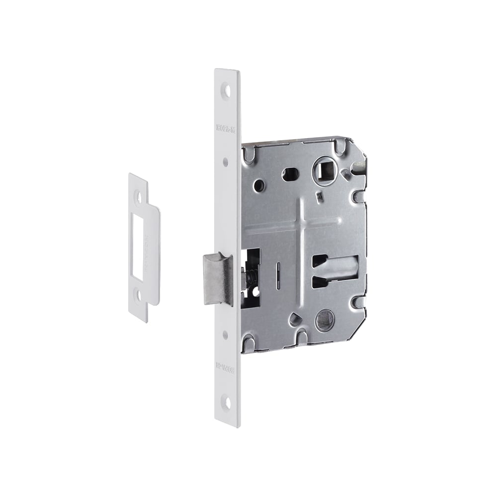 Изображение товара Врезная защелка НОРА-М 2070-70 мм белая для межкомнатных дверей