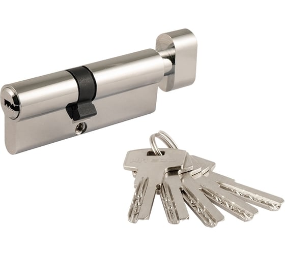 Изображение товара Цилиндровый механизм с вертушкой НОРА-М ЕСО Z ЛПВ-80 35-45в хром 18424