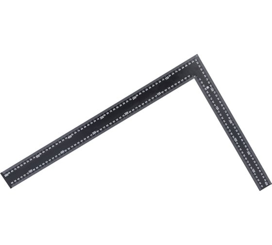 Изображение товара Металлическая линейка-угольник МастерАлмаз 600х400 мм, цвет черный 10509131