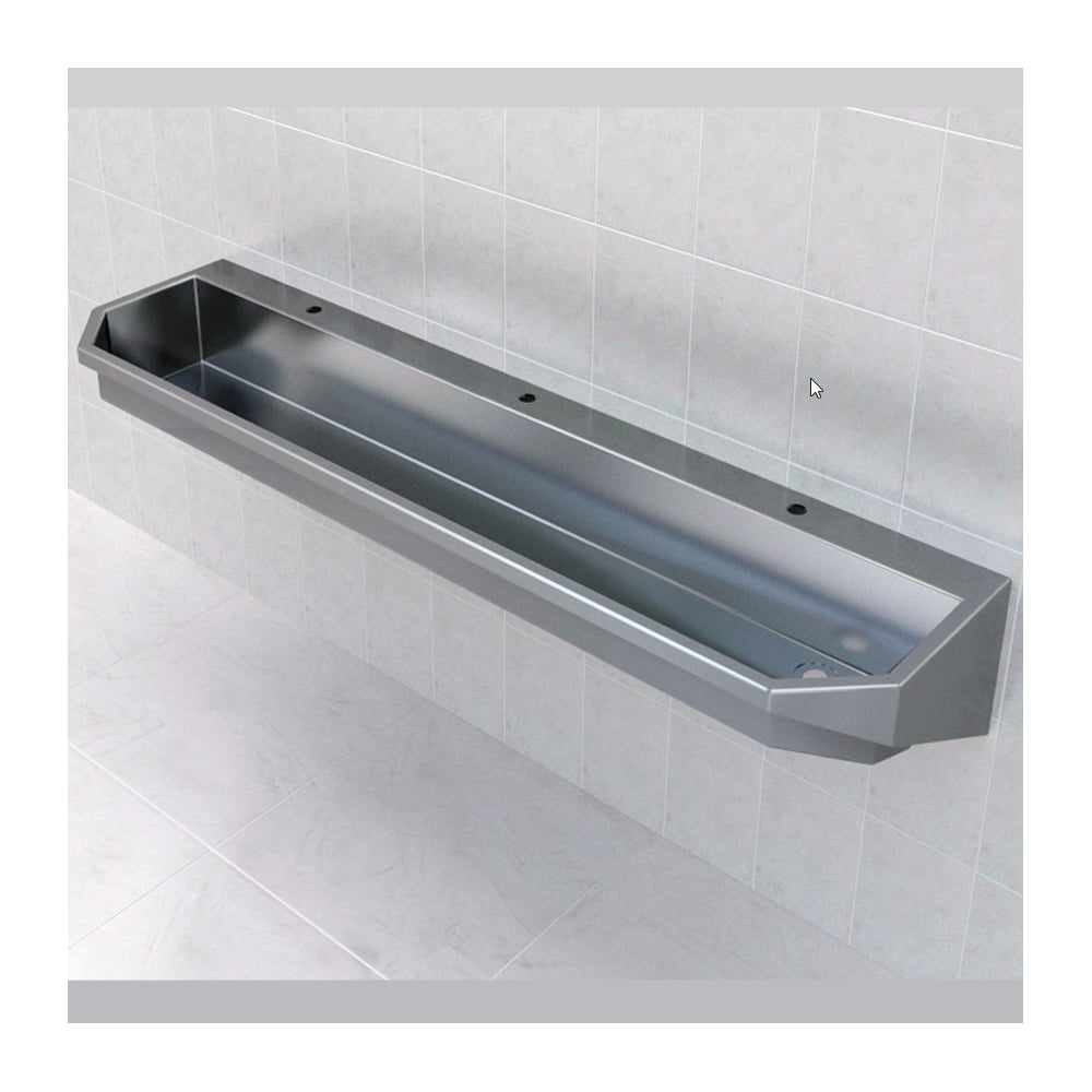 Изображение товара Раковина-желоб из нержавеющей стали АISI 304 для современного интерьера