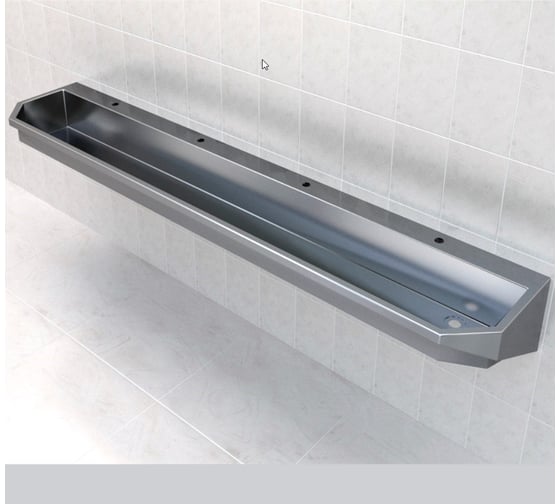 Изображение товара Раковина-желоб ООО Доминант коллективная (AISI 304)D-A2/03-R2400 D-A2/03-L2400 D-A2/03-R2400 D-A2/03-L2400 D-A2/03-R2400 D-A2/03-L2400