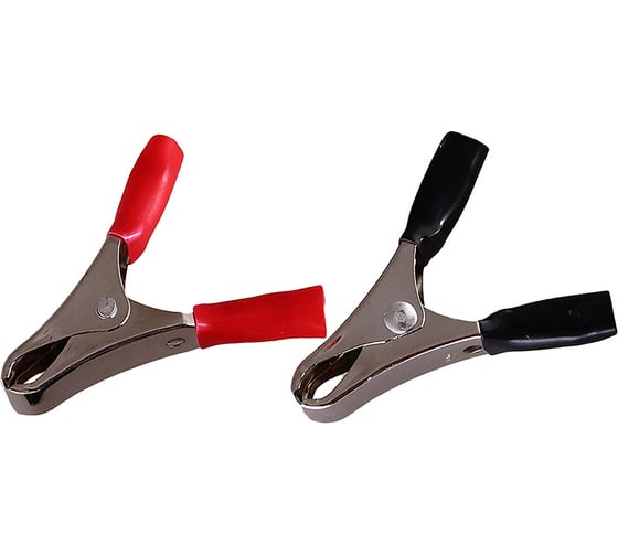 Изображение товара Зажим крокодил REXANT длина 50 мм, ток 10A, 2 шт. 06-0145-B2