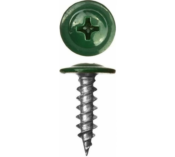 Изображение товара Саморез с прессшайбой STARFIX 4,2x16 мм, цинк, острый, RAL 6005 500 шт. SMC1-39904-500