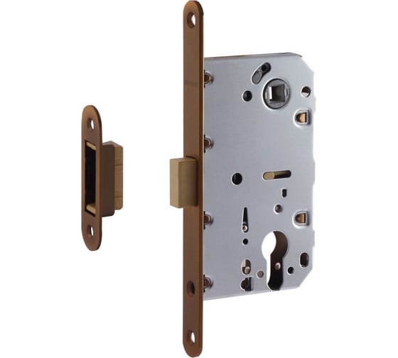 Изображение товара Врезной магнитный замок НОРА-М М25М-85 матовый кофе 18579