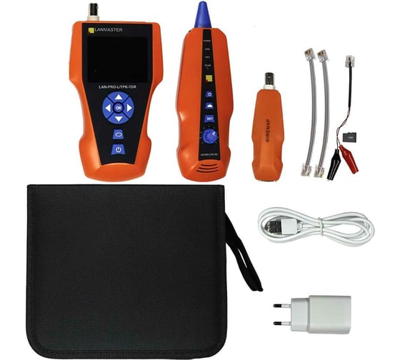 Изображение товара Кабельный тестер с измерением длины, трассировкой кабельных линий и определением POE, с функцией рефлектометра LANMASTER LAN-PRO-L/TPK-TDR