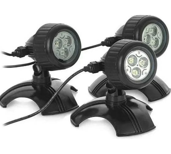 Изображение товара Сверхъяркая подсветка для водоема Jebao комплект 3 шт мощность 3x3,0 Вт HP-3-3-Set