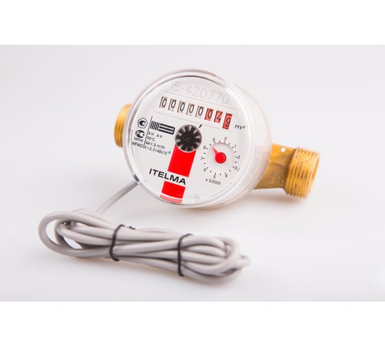 Изображение товара Счетчик горячей воды Ителма импульсный Геркон ГВС ДУ=15 L=110 без КМЧ WFW24.D110