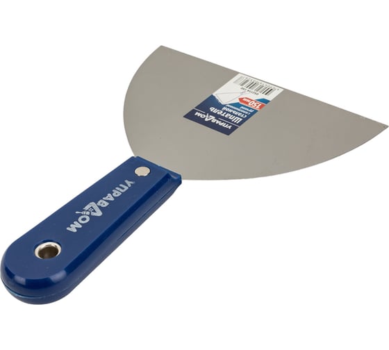 Изображение товара Стальной шпатель Управдом 150 мм, с пластиковой ручкой двойной фиксации 4100001508