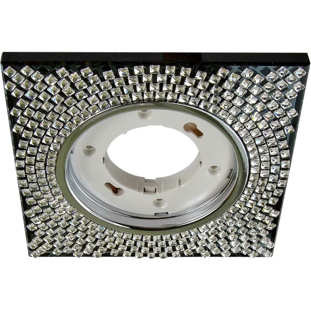 Встраиваемый светильник De Fran стразы термоклеевые с голографией ширина 15 мм 4 5 ± 0 5 м серебряный