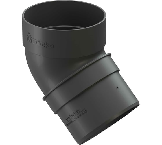 Изображение товара Колено DOCKE STANDARD (80 мм; 45 градусов; серый 7024) PVTL-1045