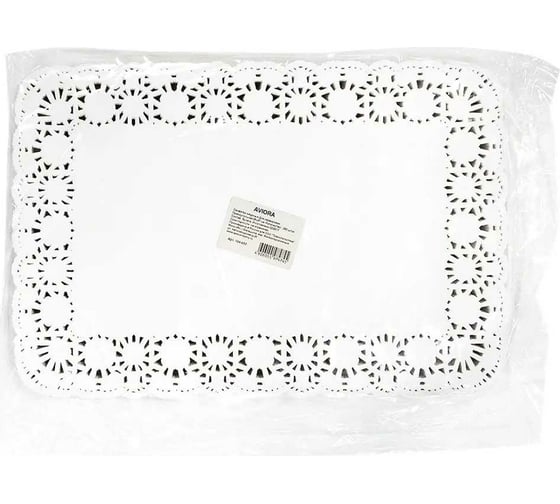 Изображение товара Ажурная бумажная салфетка AVIORA прямоугольная, 25x37 см, 250 шт/уп 104-077