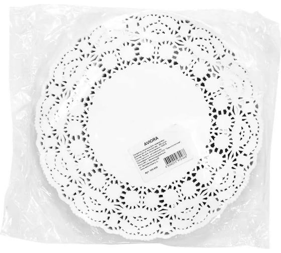 Изображение товара Ажурная бумажная салфетка AVIORA круглая, 24 см, 250 шт/уп 104-058