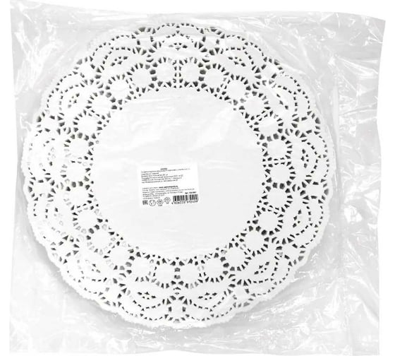 Изображение товара Ажурная бумажная салфетка AVIORA круглая, 30 см, 250 шт/уп 104-061
