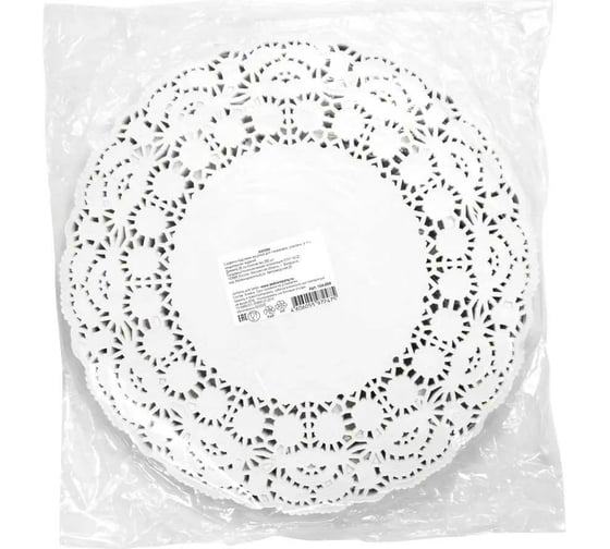 Изображение товара Ажурная бумажная салфетка AVIORA круглая, 26 см, 250 шт/уп 104-059