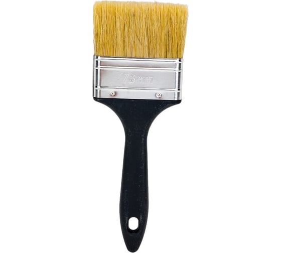 Изображение товара Плоская кисть Петрович 75 мм, светлая натуральная щетина, пластиковая ручка 4100000705