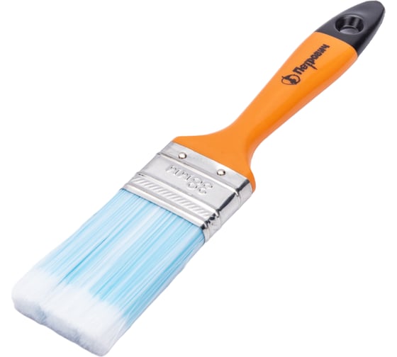 Изображение товара Плоская кисть Петрович 38 мм, искусственная щетина, пластиковая рукоятка 4100002399