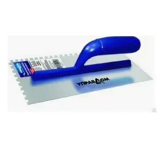 Изображение товара Зубчатая гладилка Управдом стальная, с деревянной ручкой, 280x130 мм 4100001475