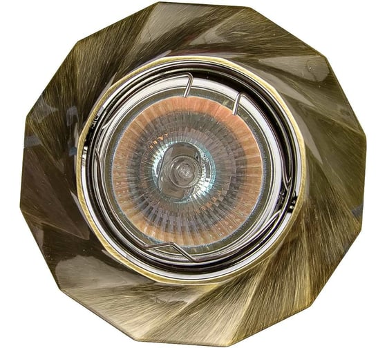 Изображение товара Встраиваемый светильник De Fran MR16 зеленое античное золото, FT 331 GAB