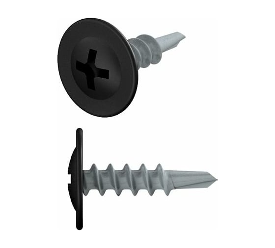 Изображение товара Саморез с прессшайбой STARFIX 4,2x16 мм, цинк, со сверлом, RAL 9005, 50 шт. SMZ1-50905-50