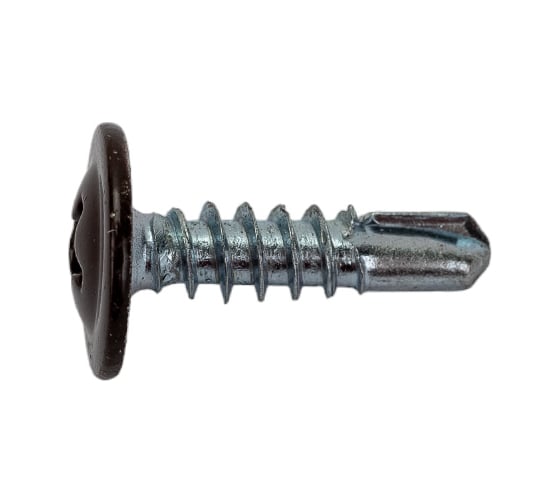 Изображение товара Саморез с прессшайбой STARFIX 4,2x16 мм, цинк, со сверлом, RAL 8017, 50 шт. SMZ1-28892-50