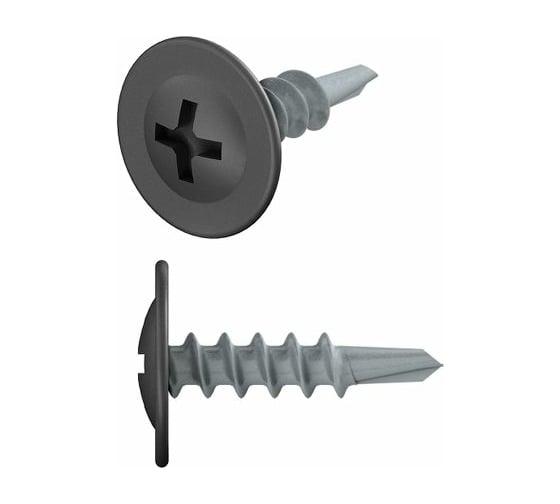 Изображение товара Саморез с прессшайбой STARFIX 4,2x16 мм, цинк, со сверлом, RAL 7024, 50 шт. SMZ1-18700-50